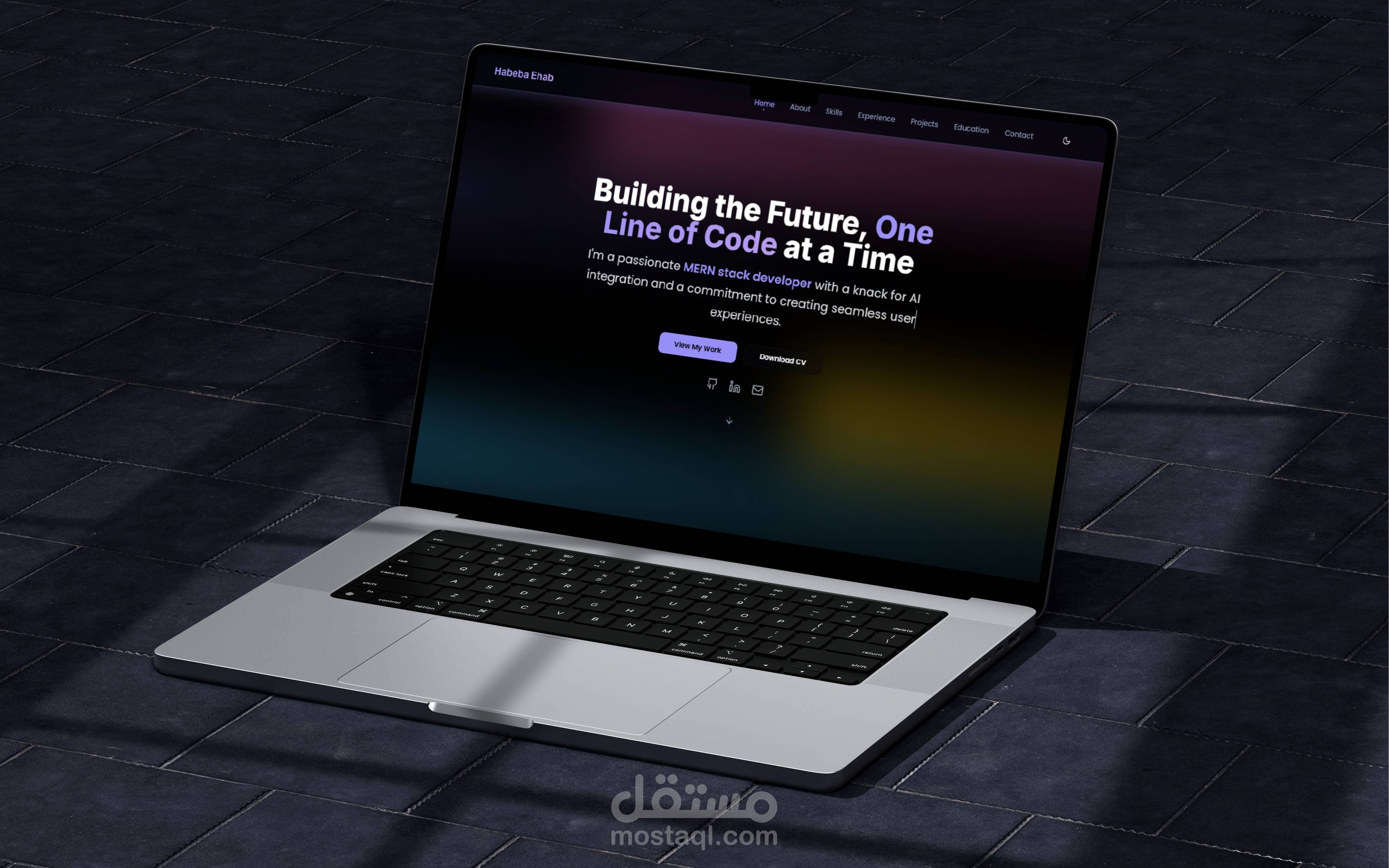 خدمة تصميم وإنشاء بورتفوليو (Portfolio) وصفحة هبوط بابداع