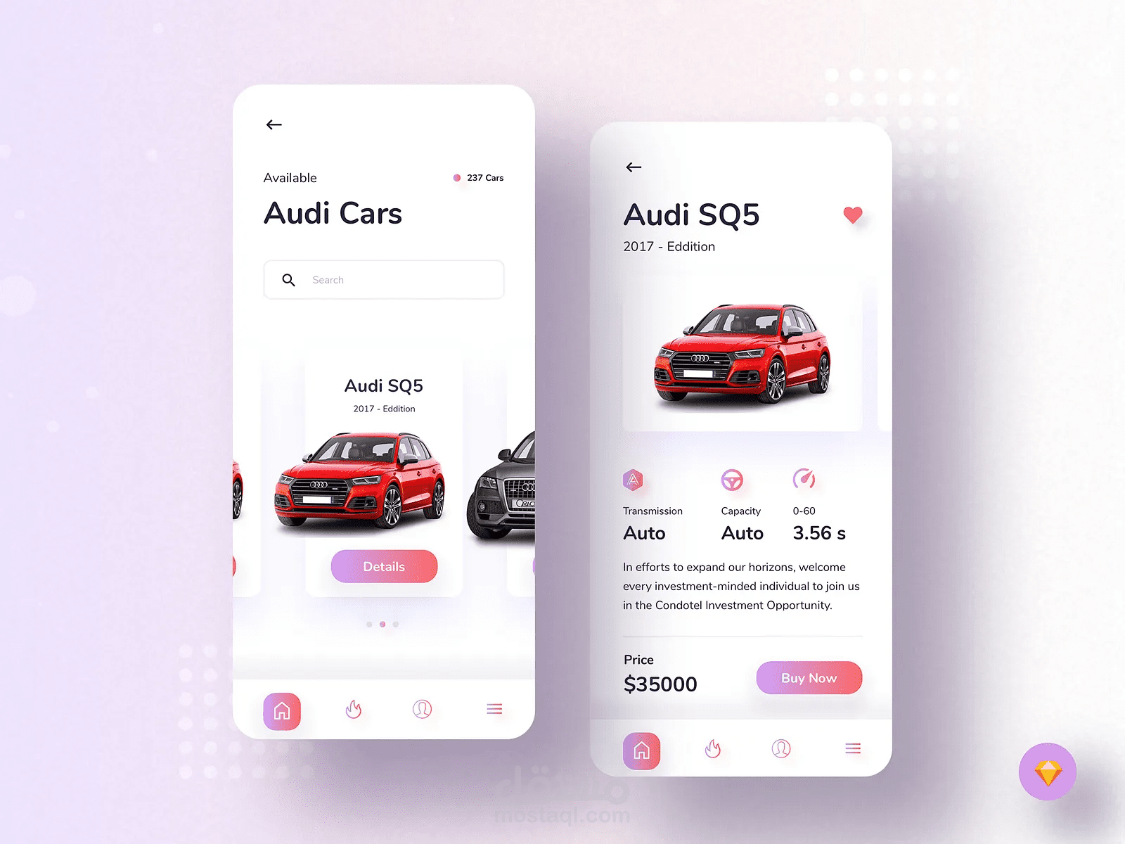 تطبيق عرض وبيع سيارات
