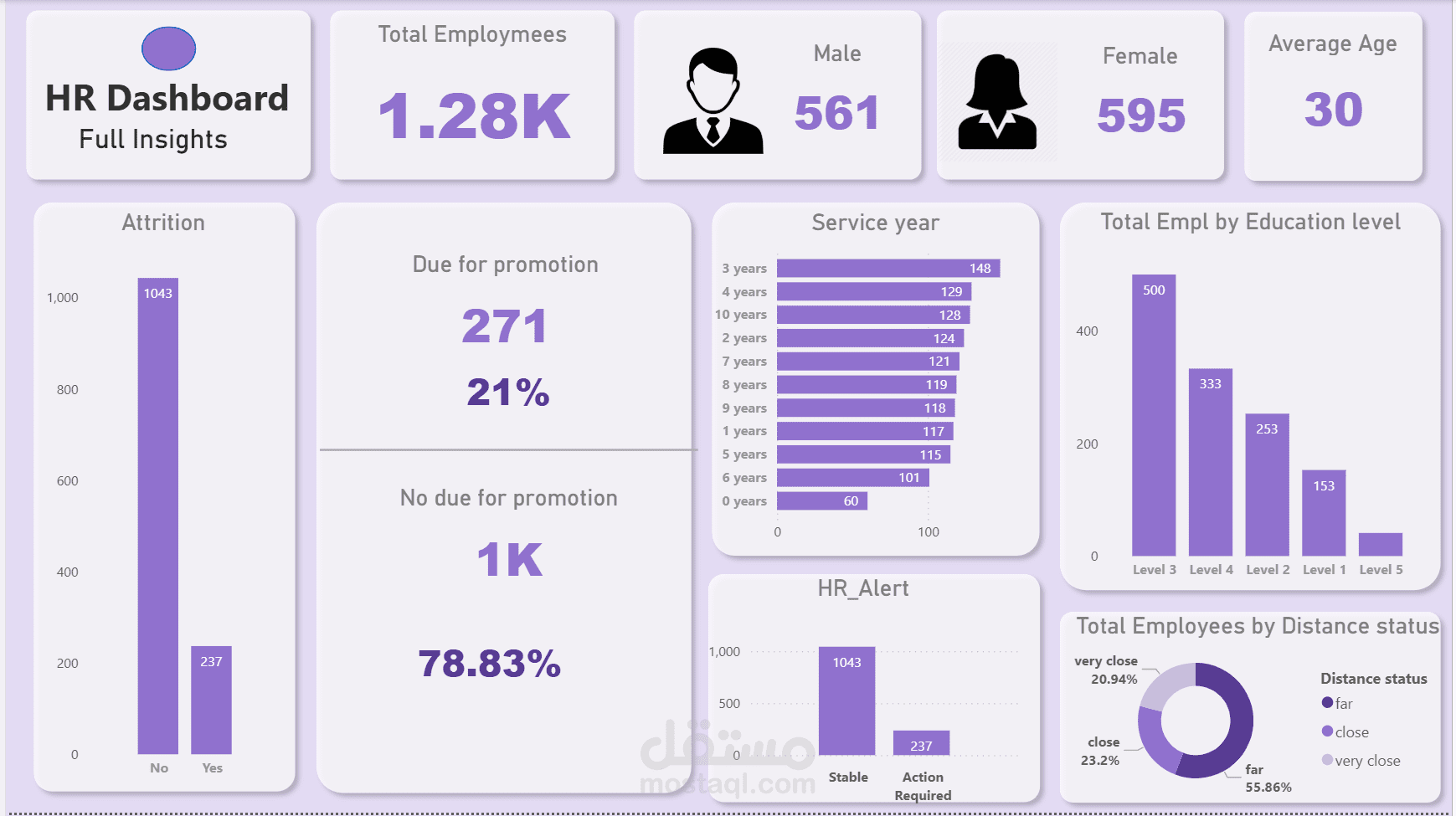 لوحة تحكم الموارد البشرية – رؤية شاملة