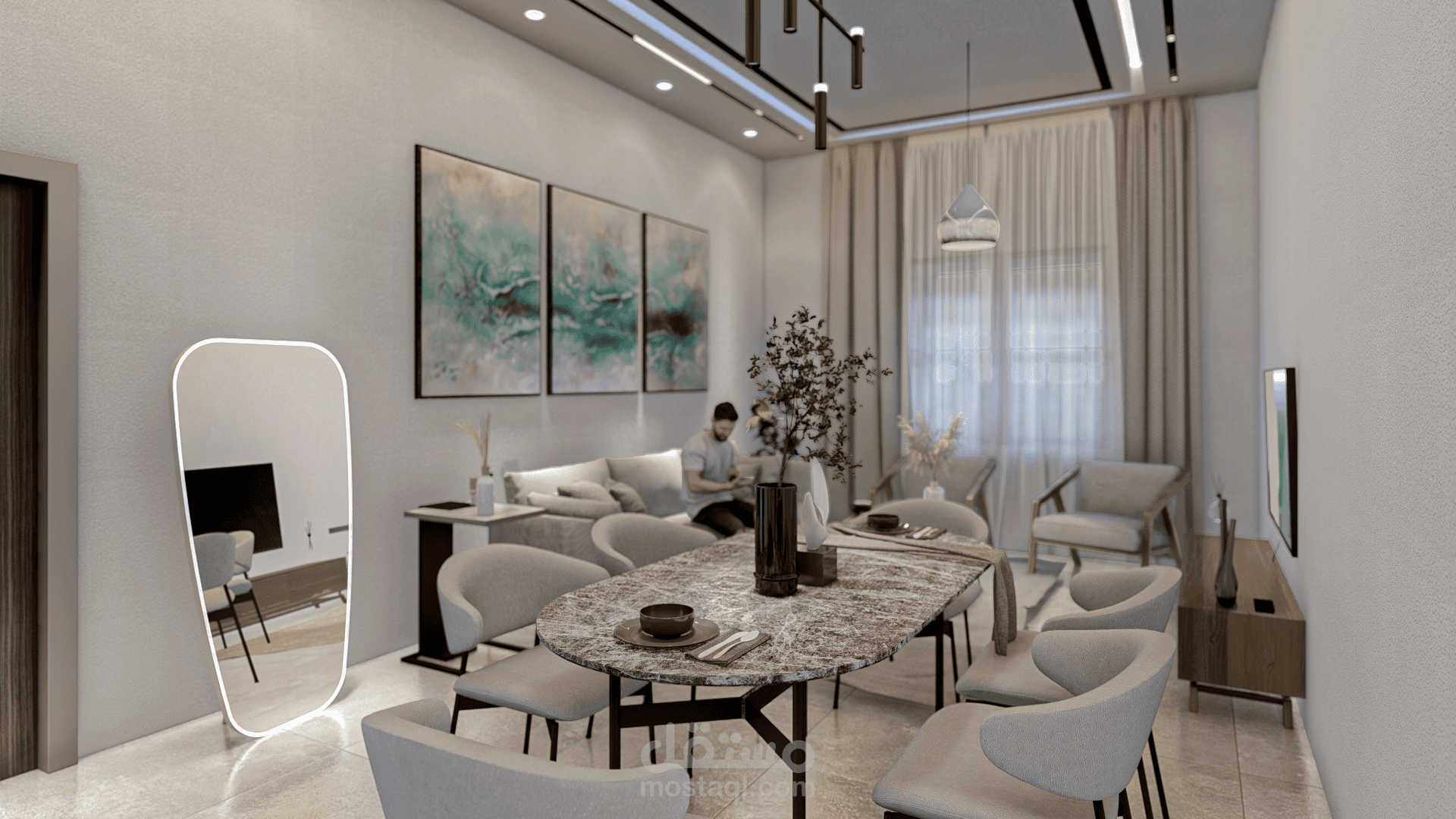 تصميم داخلي لشقة