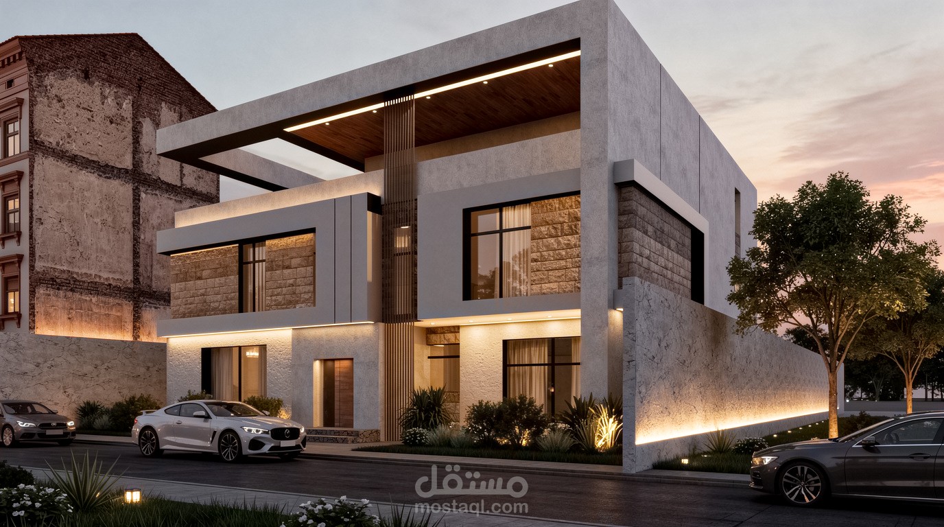 تصميم واجهات فيلا بالسعودية
