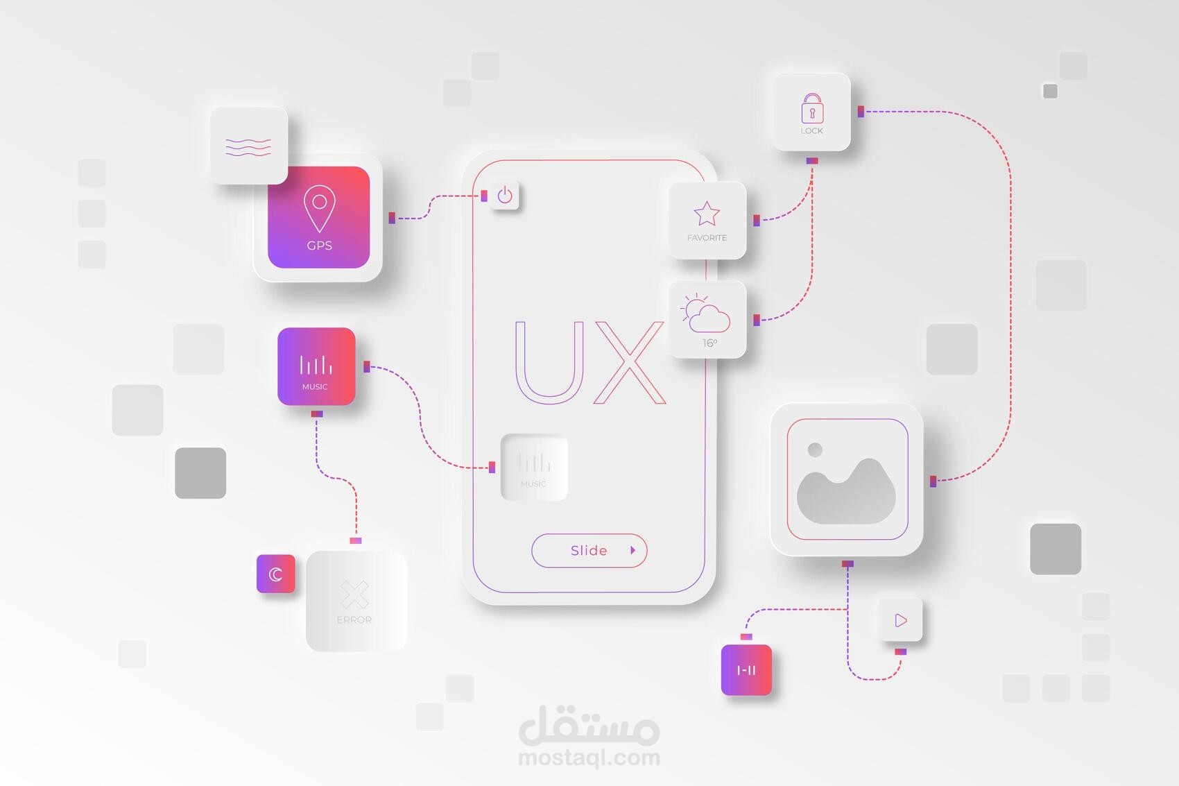 تطبيق تأجير سيارات  UI UX