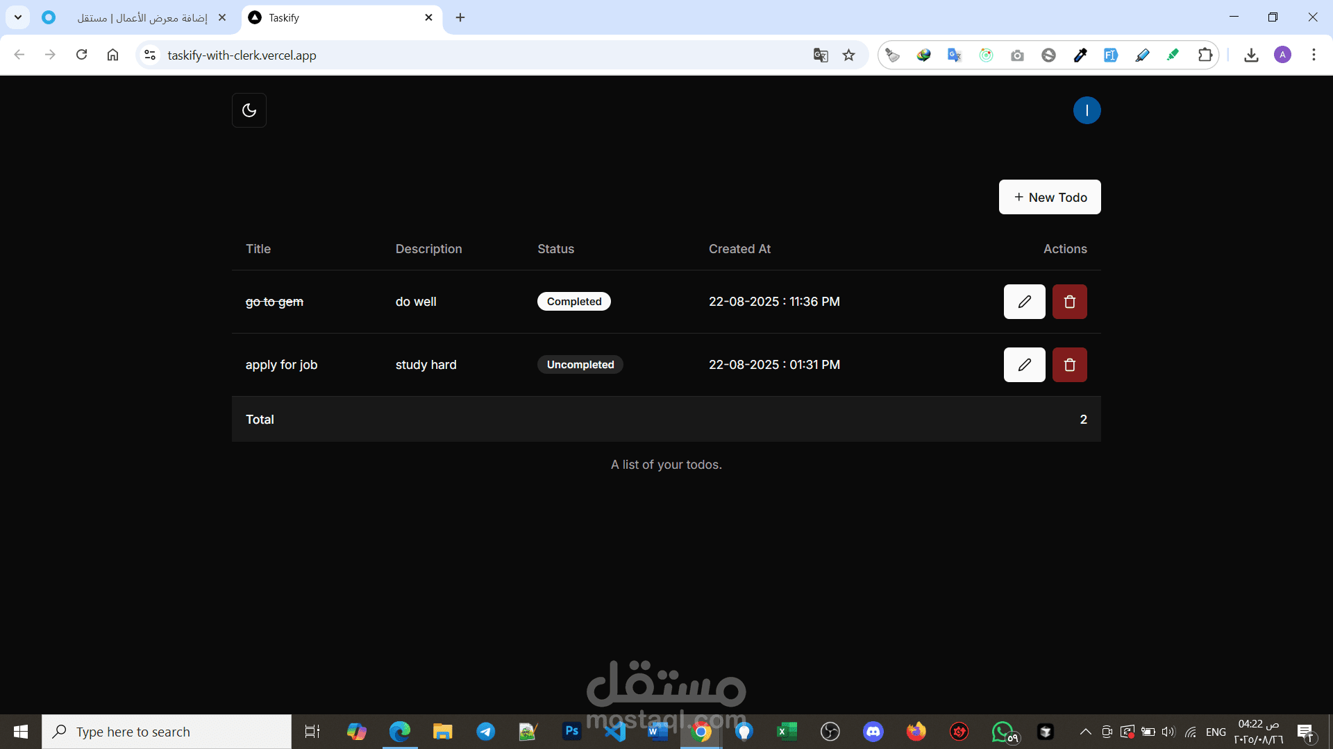 Taskify-Full-Stack To-Do Application