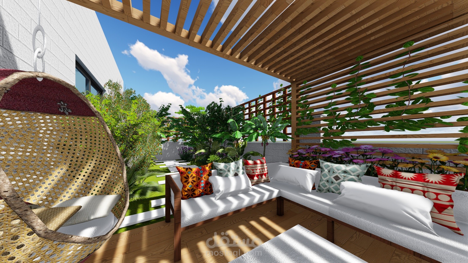 تصميم تراس خارجي