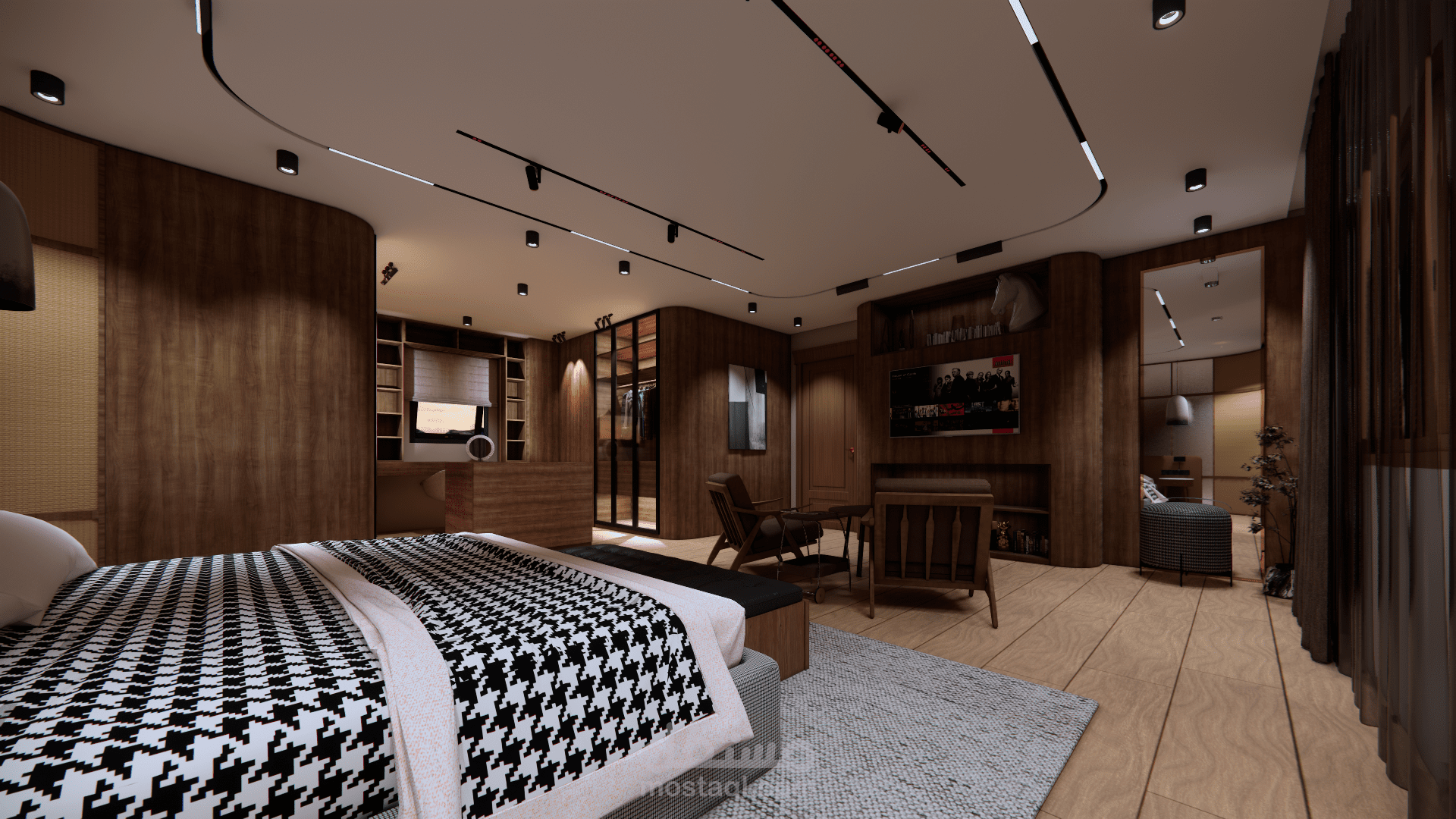 تصميم داخلي لجناح فندقي (AIR BNB SUITE )