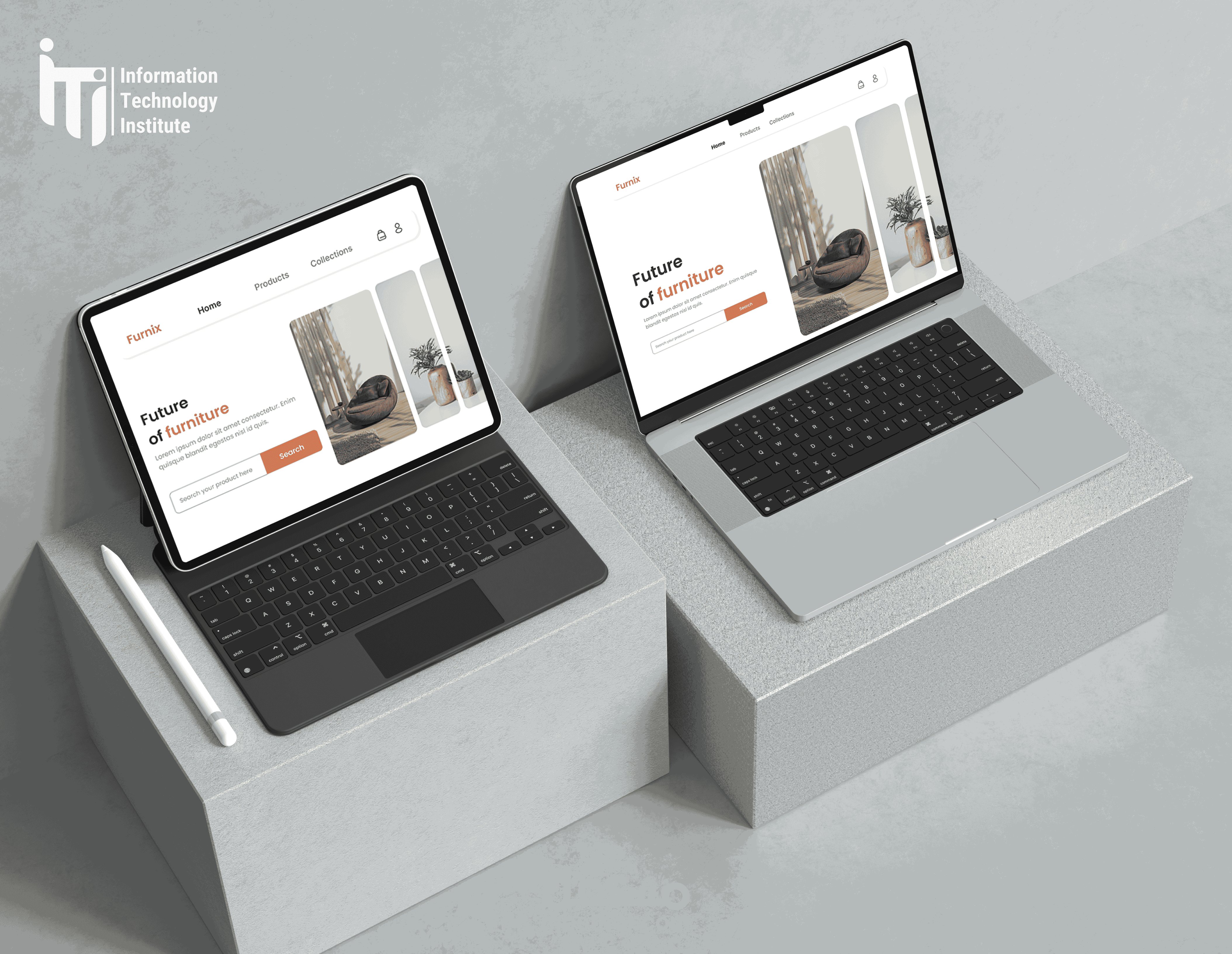 تصميم صفحه هبوط متجاوبة لمتجر أثاث (ويب – موبايل – تابلت) - Responsive Furniture Landing Page