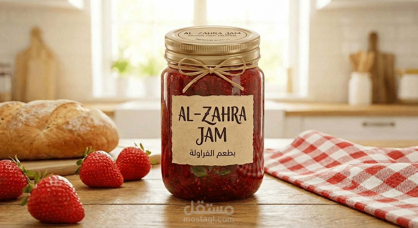 إعلان دعائي قصير لمنتج مربّى – إبراز اللون والطعم بحركة بصرية جذابة