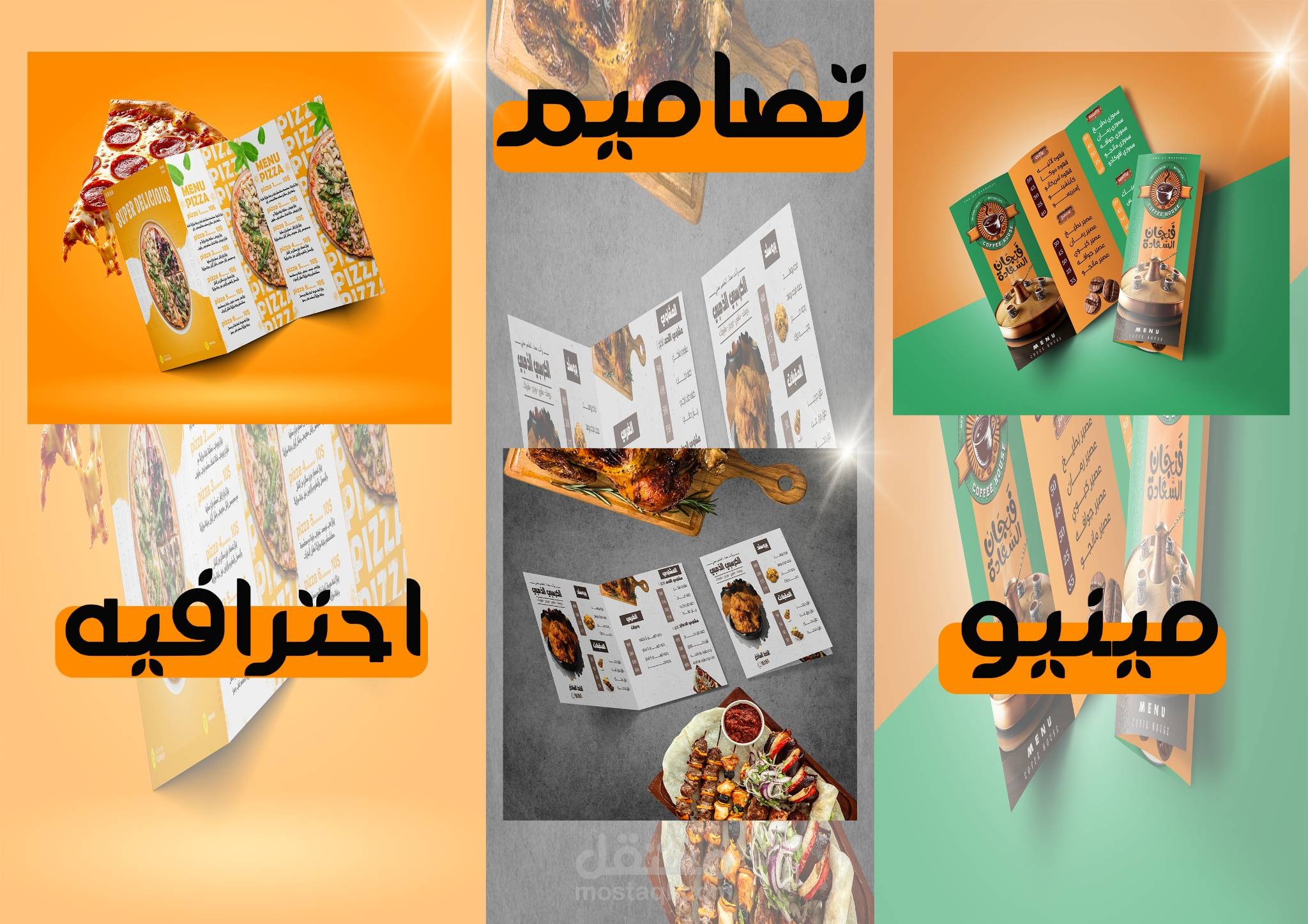 تصميم قائمة طعام (Menu) احترافية عصرية لأي مطعم أو كافيه