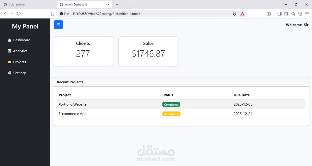 Admin Dashboard