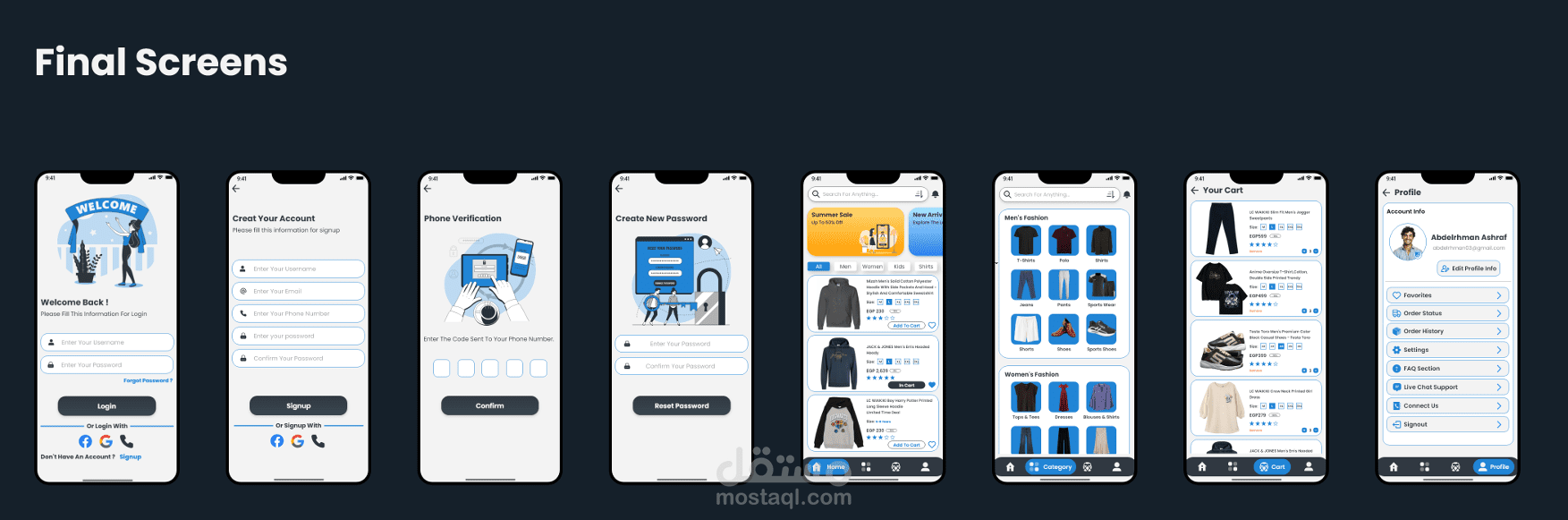 Clothify – High-Fidelity & Final UI Design