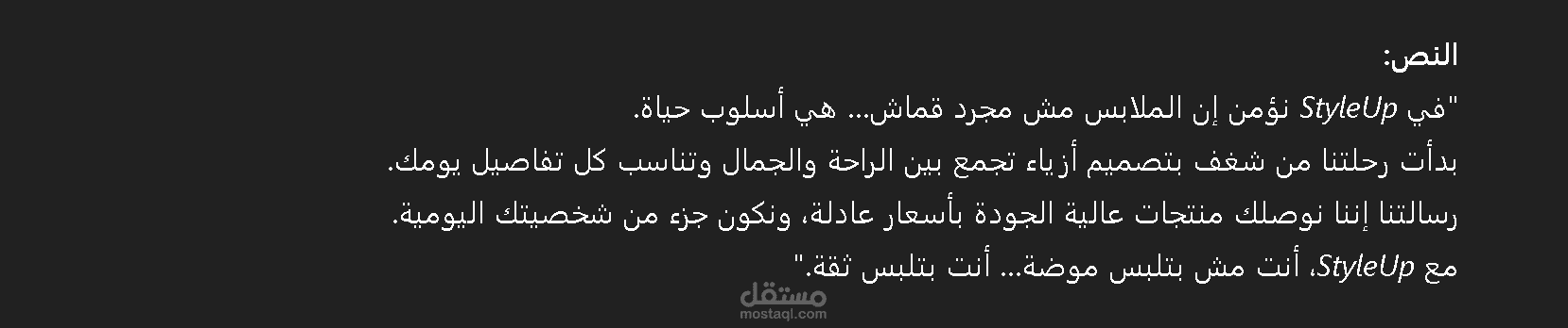 صفحة "من نحن" لشركة ناشئة