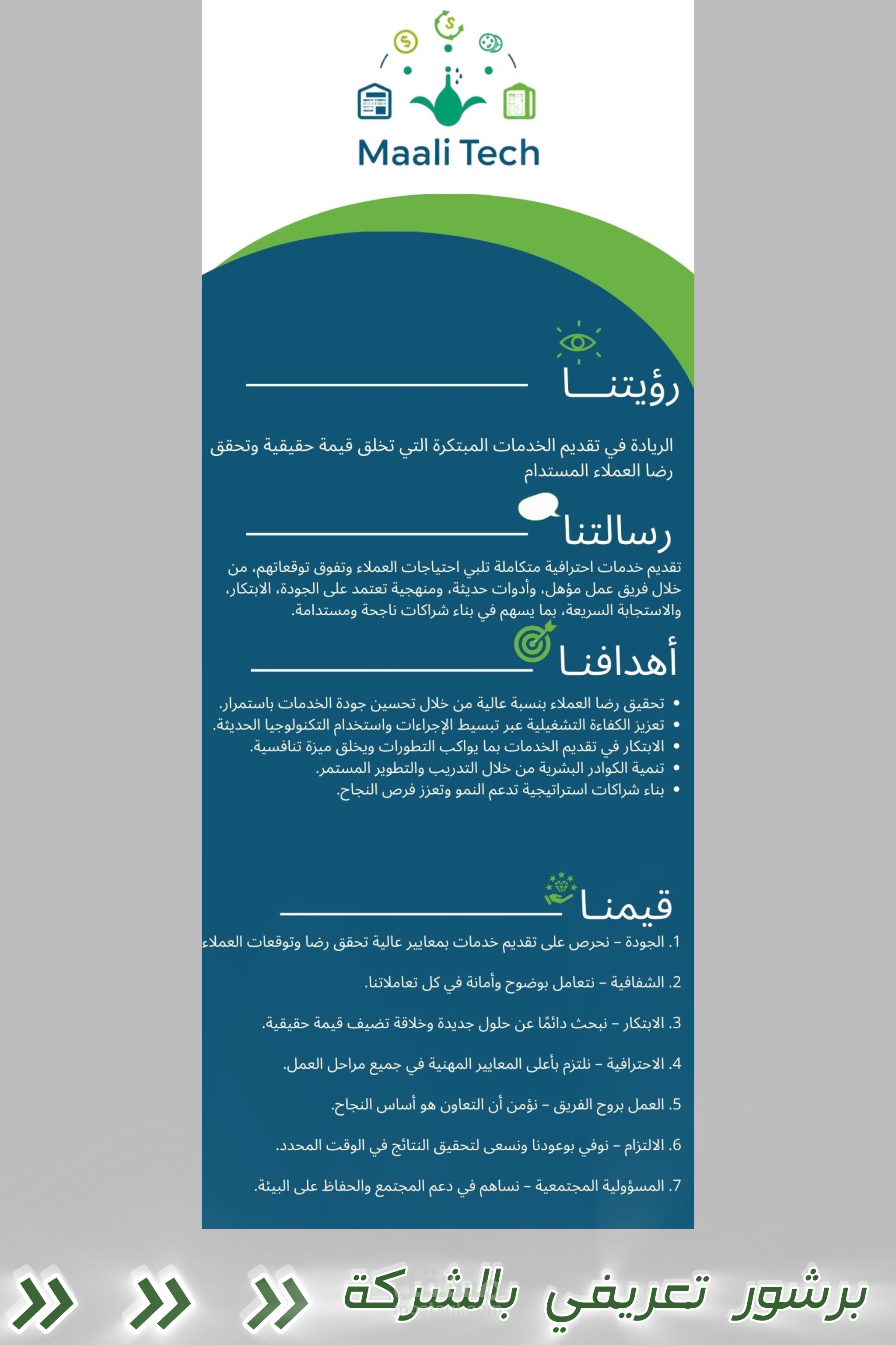 تصميم هوية بصرية لشركة متخصصة في الأعمال المالية