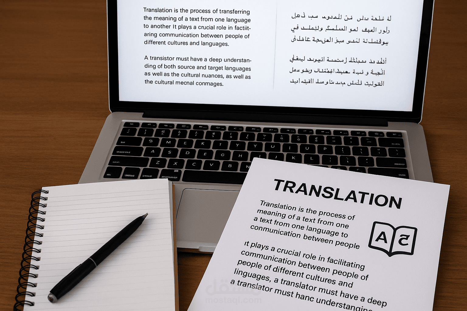 (ترجمة أوراق بحثية العربية الإنجليزية)