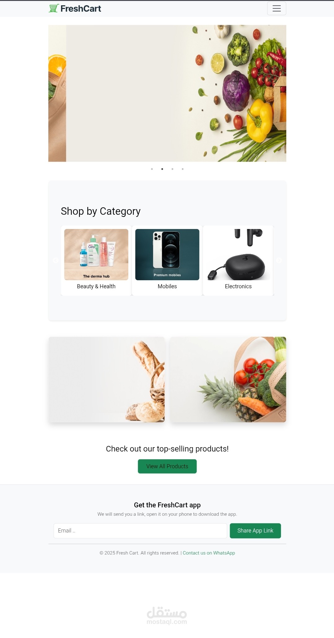 موقع ويب للملابس – واجهة مستخدم تفاعلية