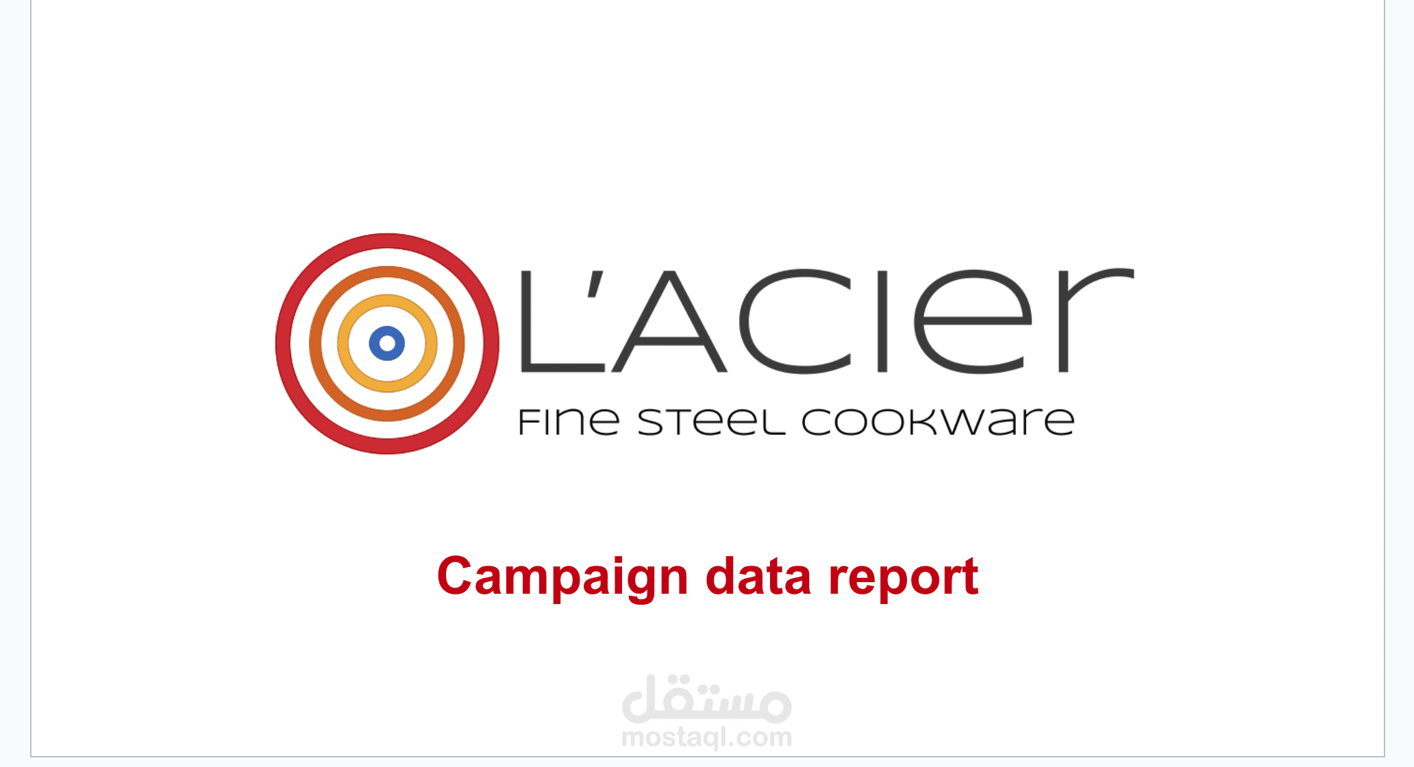 تحليل بيانات لصالح شركة L'ACIER
