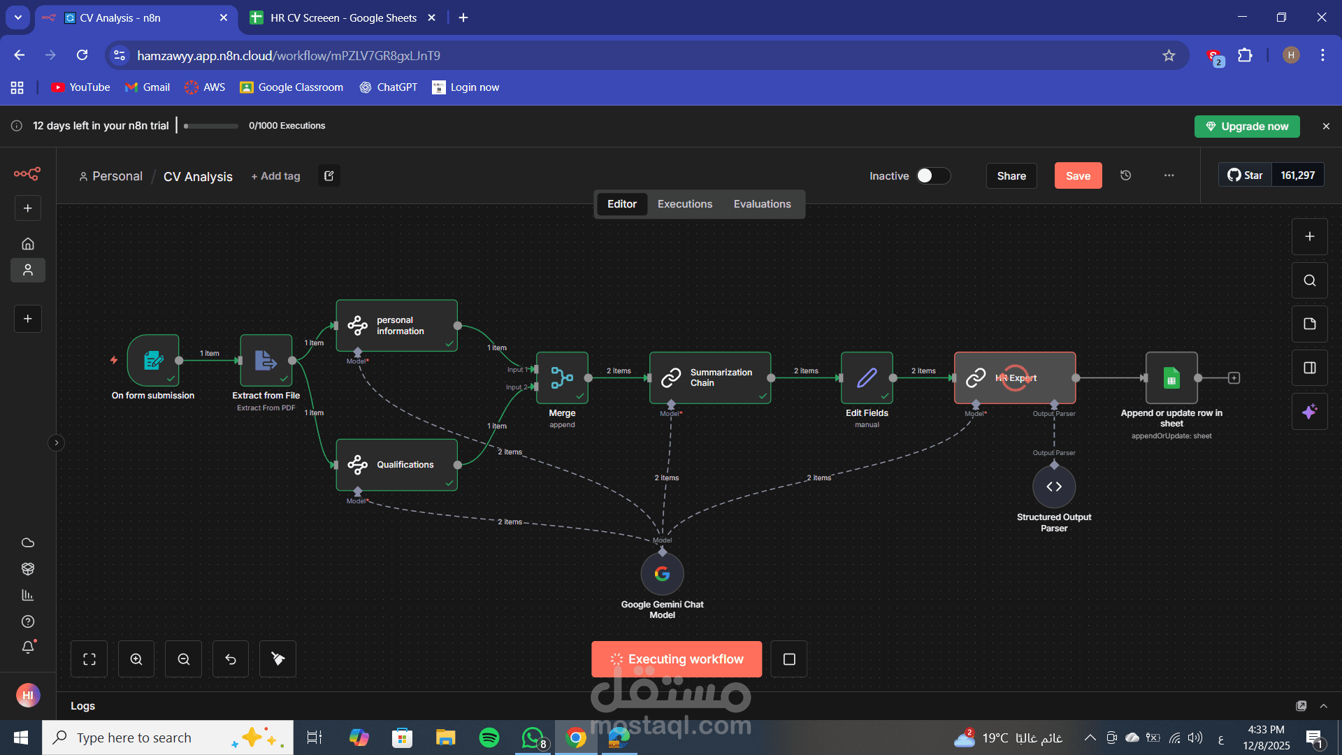 HR-AI-Agent-using-n8n-Automated-CV-Screening-and-Candidate-Evaluation