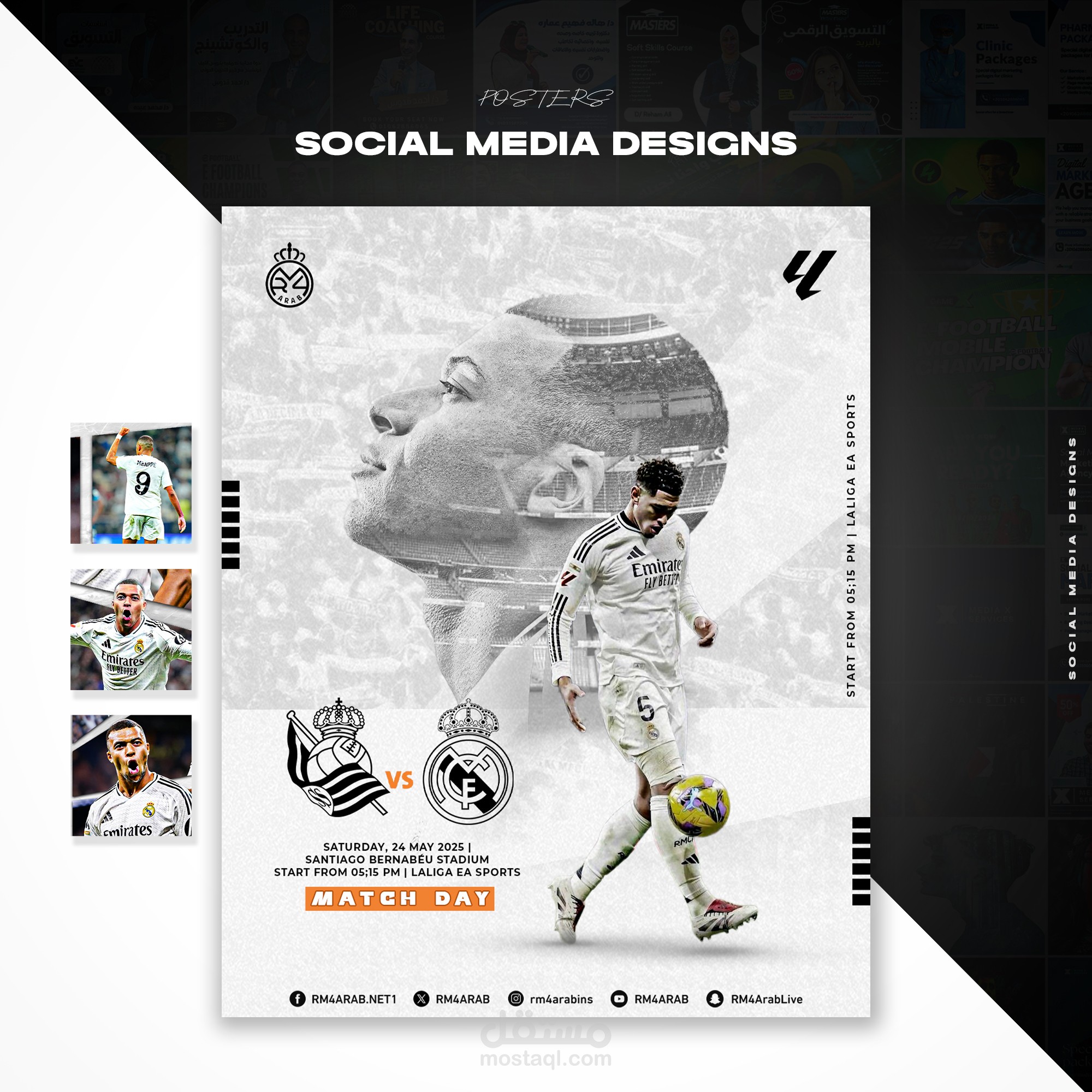 Sports poster designs for social media