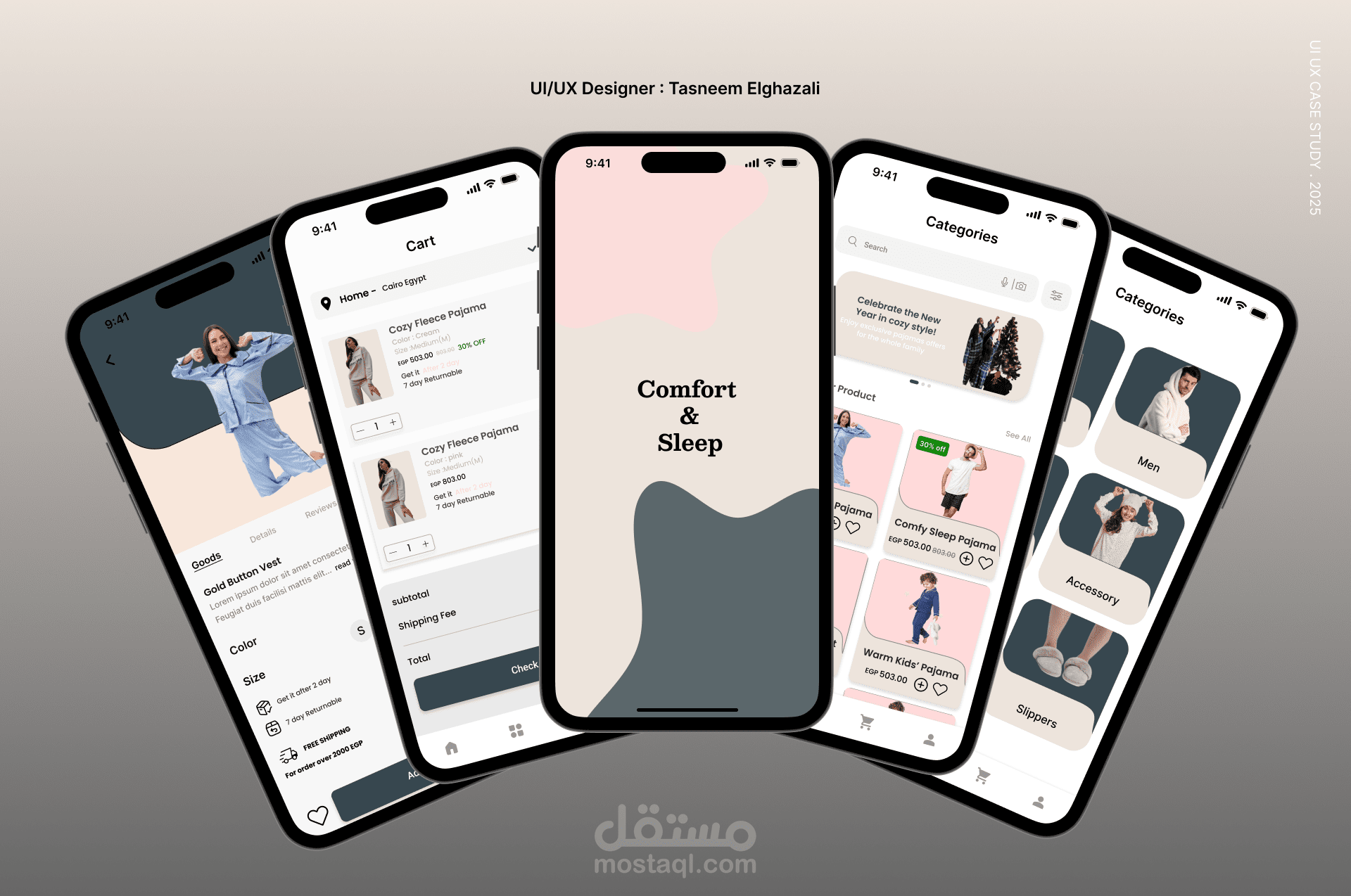 Pajamas Fashion App – Modern UX/UI Design