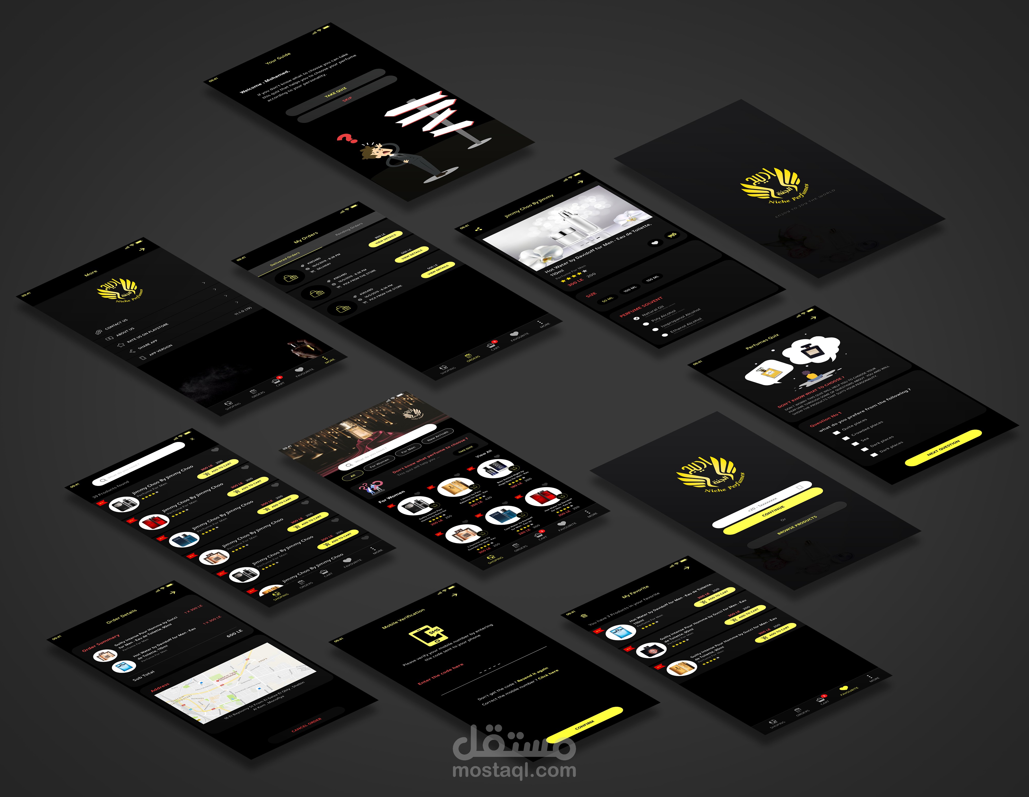 Perfumes Store UI / UX Full App Design