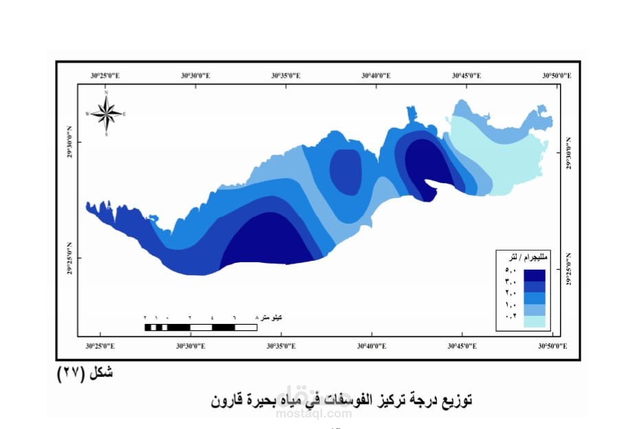 دراسات بيئية جيومكانية : تقييم الأثر البيئي في بحيرة قارون (لصالح وزارة البيئة)