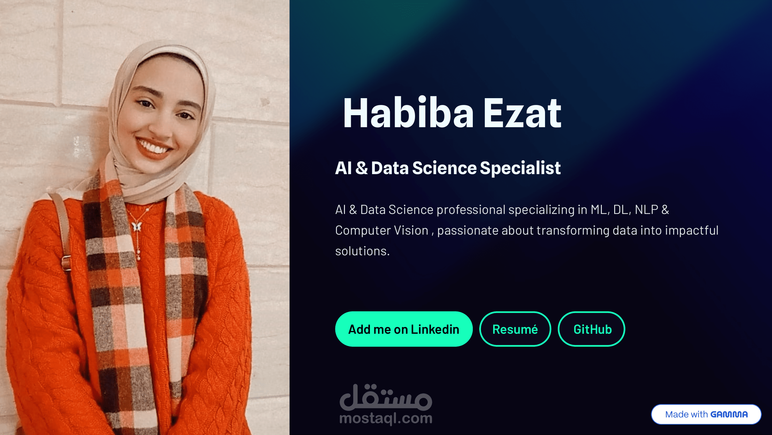 تصميم portfolio احترافي