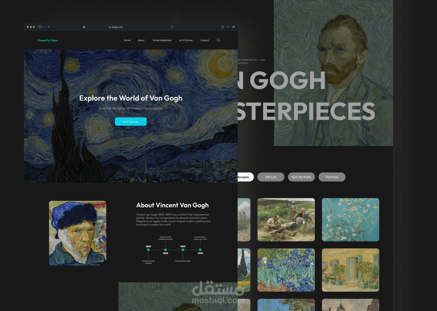 موقع إلكتروني لعرض اللوحات الفنية