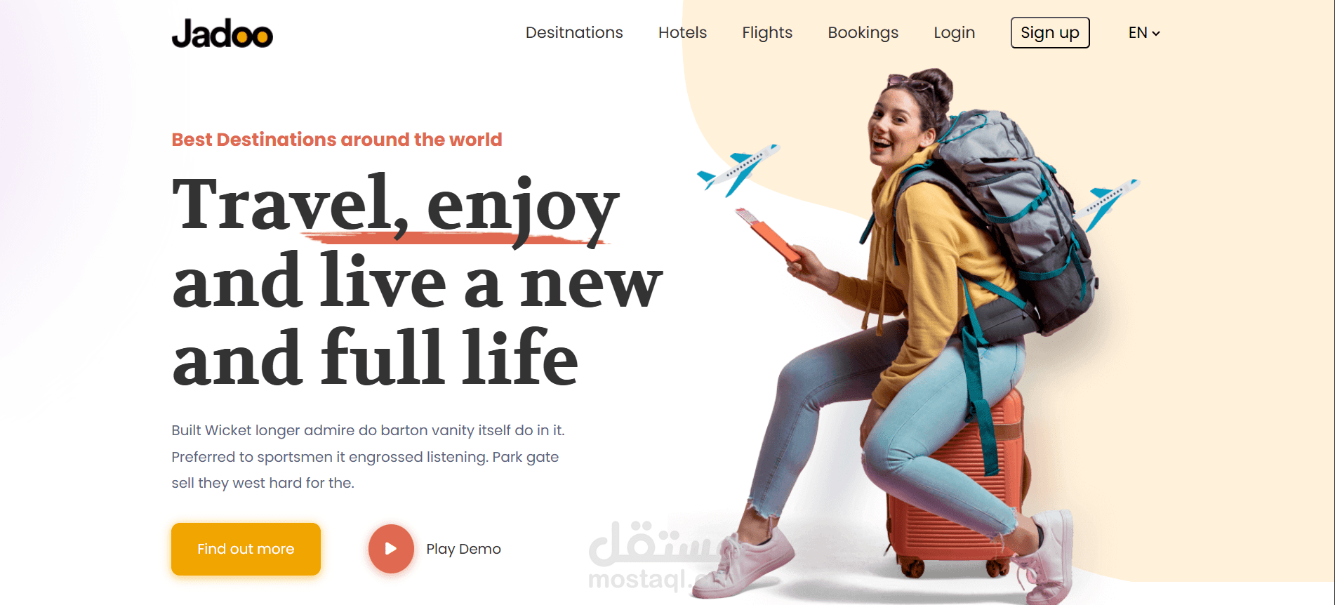Jadoo – Travel Landing Page