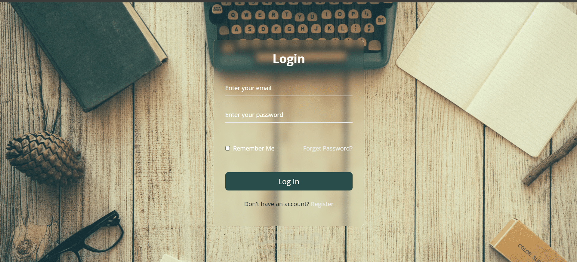 Login & Register Page – Local Storage Authentication