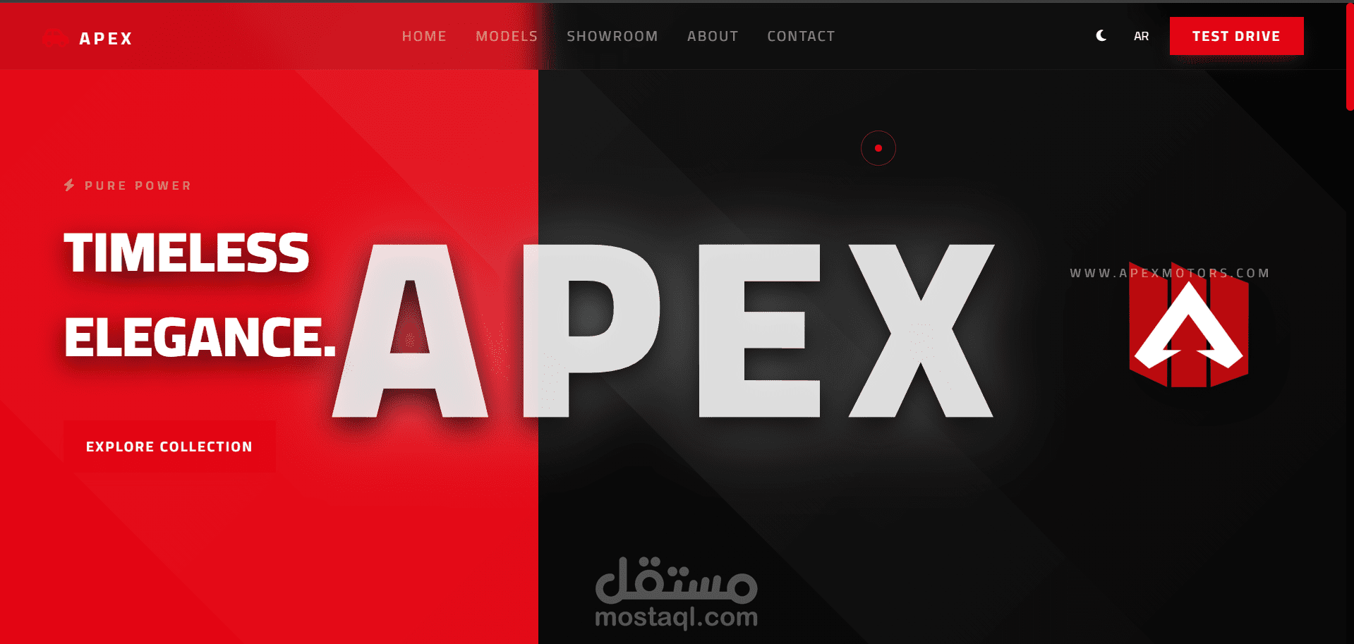 صفحه هبوط لمعرض سيارات