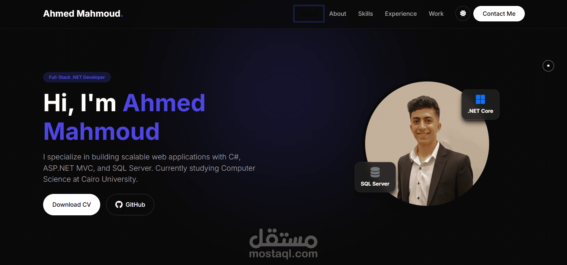 تصميم بورتفوليو احترافي شخصي لعرض أعمالك وجذب العملاء