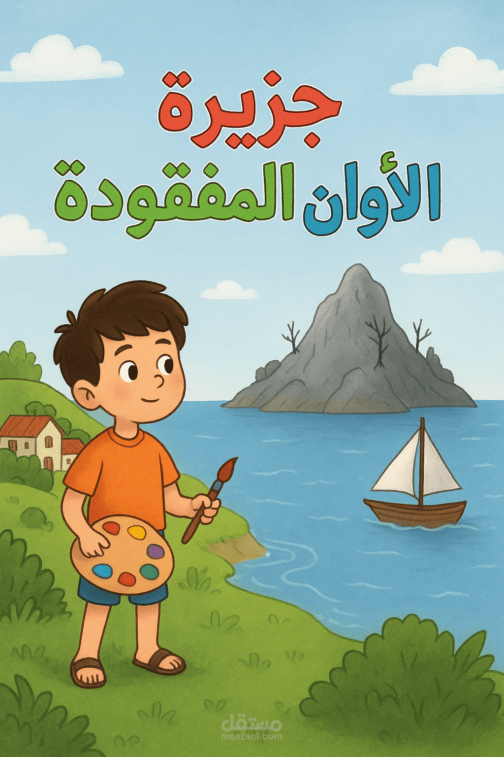 قصه مصوره للاطفال اسمها قصه جزيره الالوان المفقوده