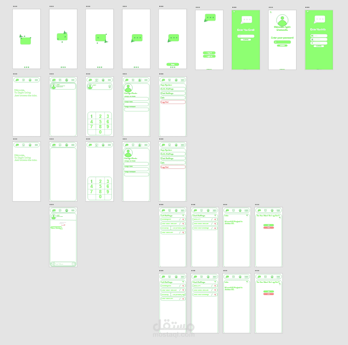 UI UX massaging app