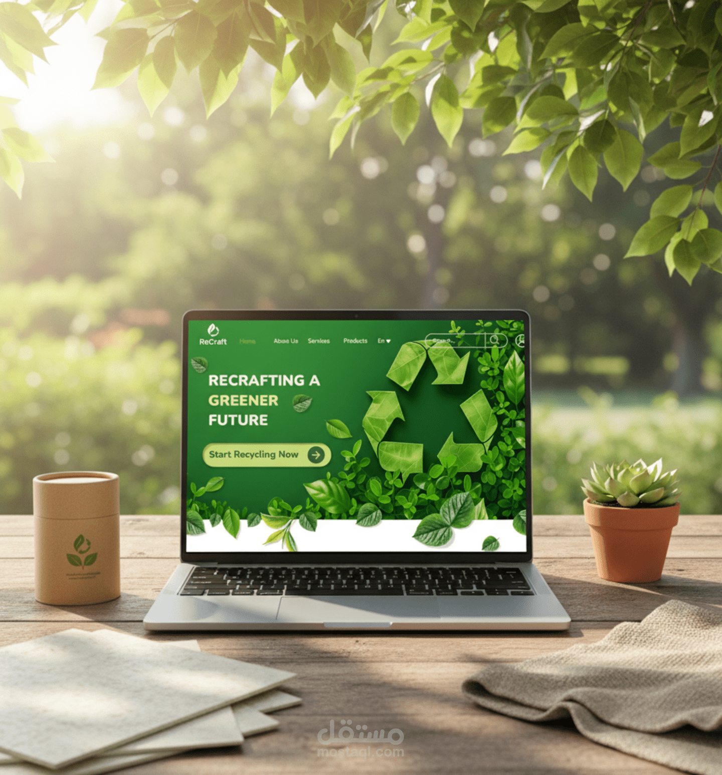 تصميم موقع لمصنع لاعادة التدوير