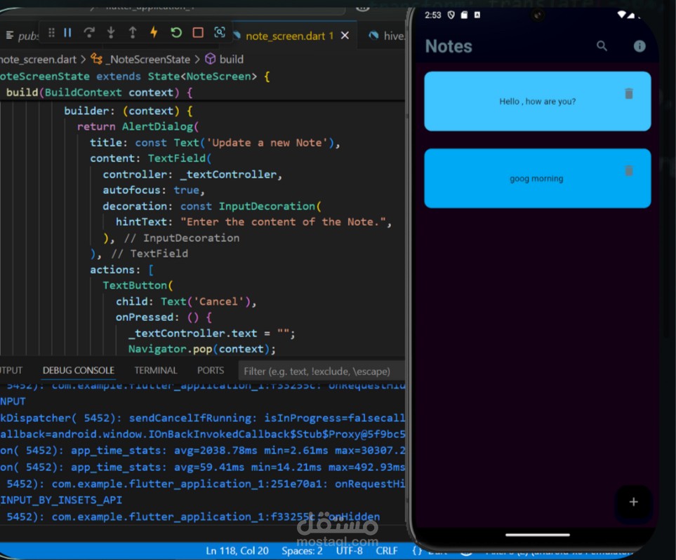 Notes app