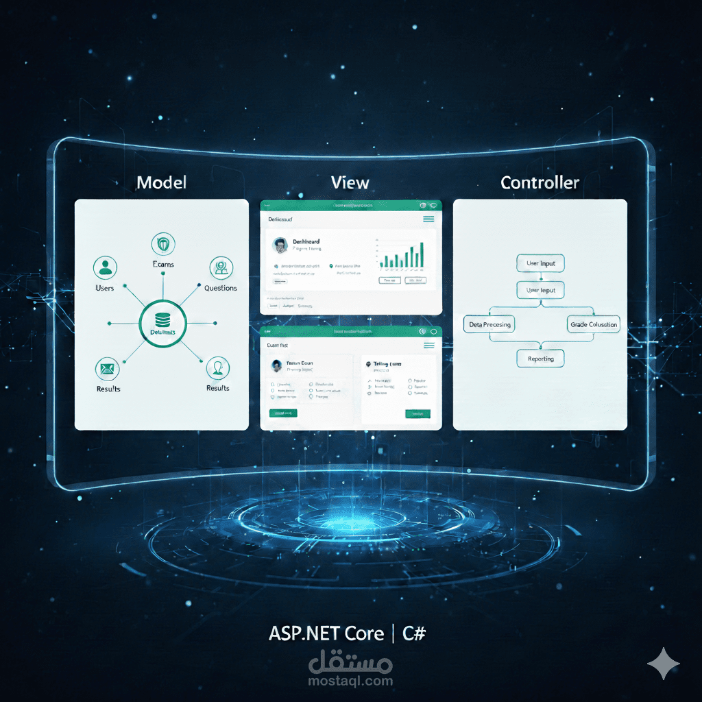موقع ويب كامل لنظام الاختبارات الإلكترونية