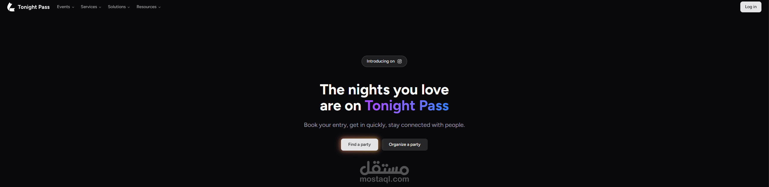 تطبيق لبيع تذاكر الفعاليات والحفلات الليلية