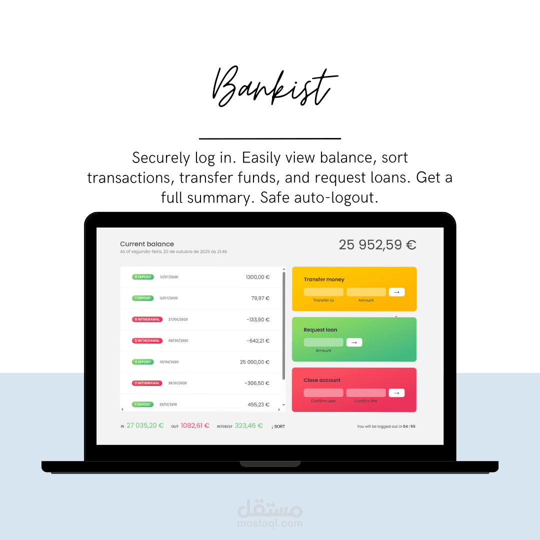 Bankist Web App | Account Management