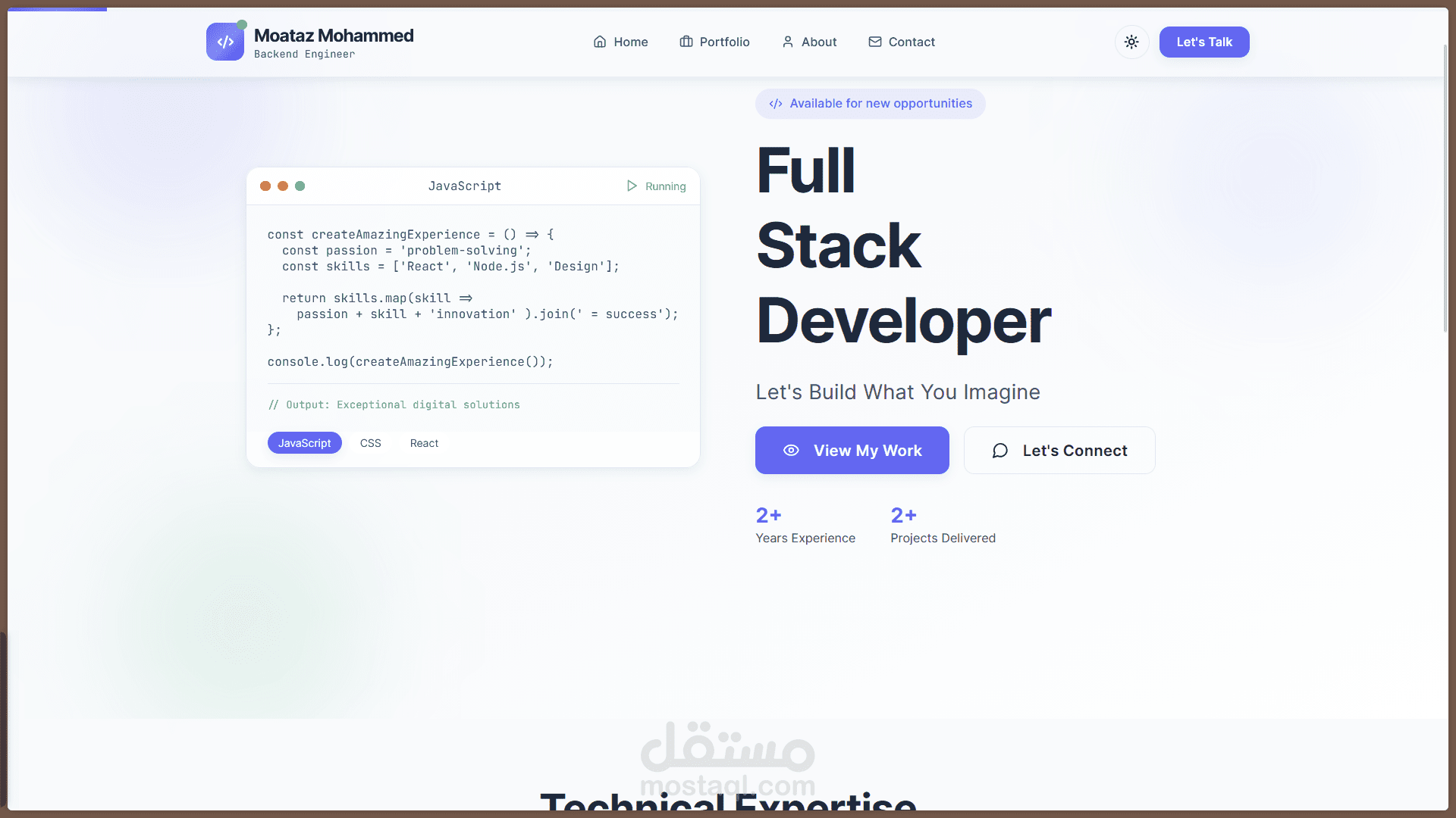 Personal Portfolio Website