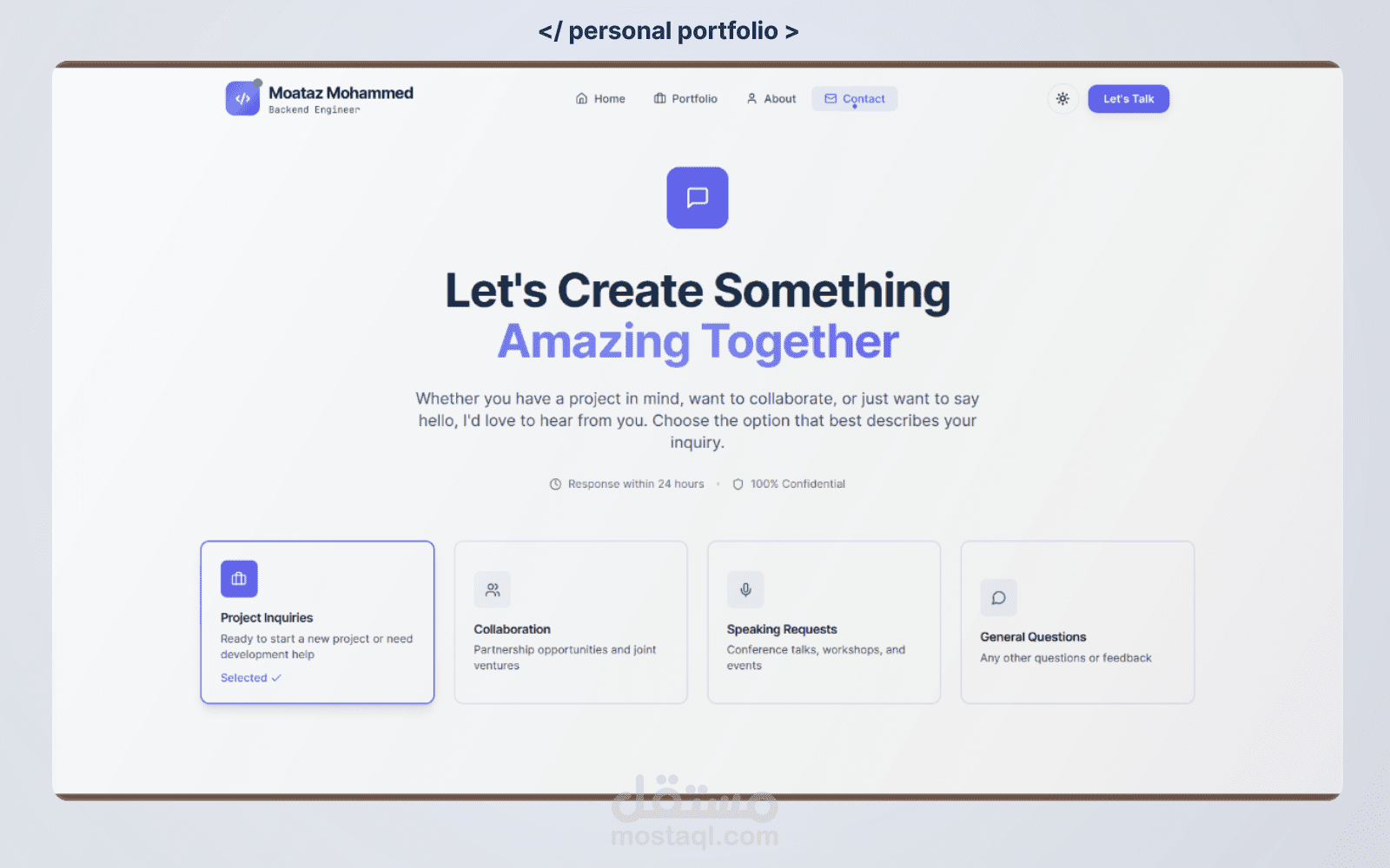 Personal Portfolio Website