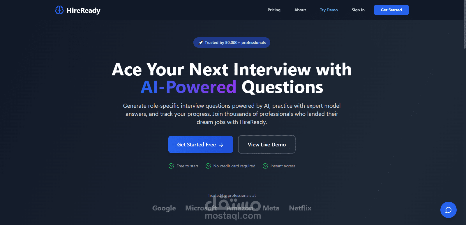 HireReady – AI Interview Preparation Platform