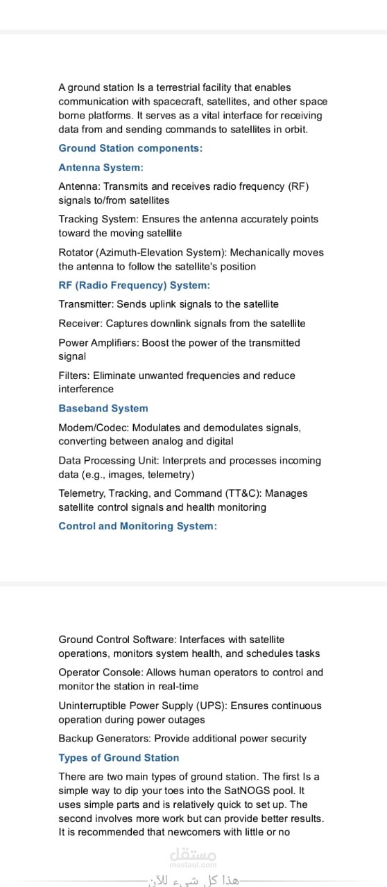 Report about ground station