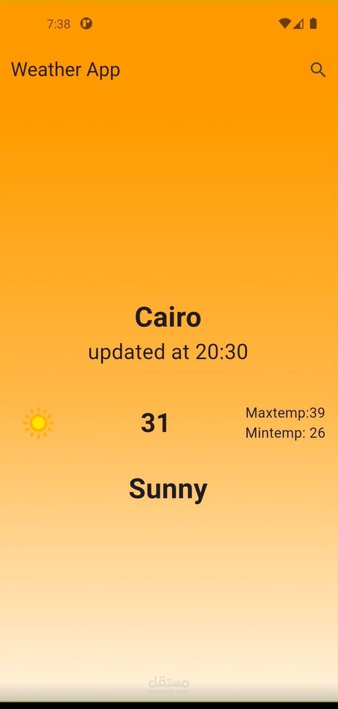 Weather App, (Flutter, Bloc, REST API)