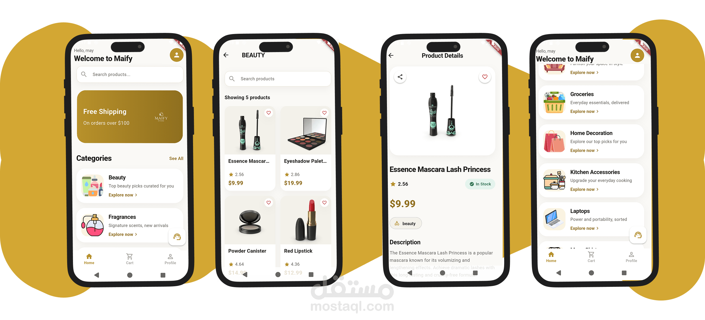 تطوير تطبيق متجر إلكتروني باستخدام Flutter