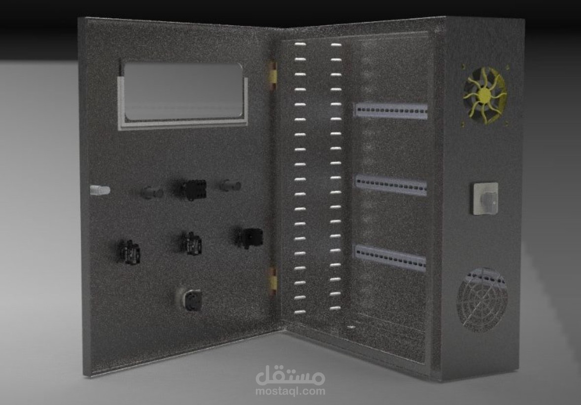 تصميم لوحة تحكم (Control Panel) باستخدام Sheet Metal في SOLIDWORKS