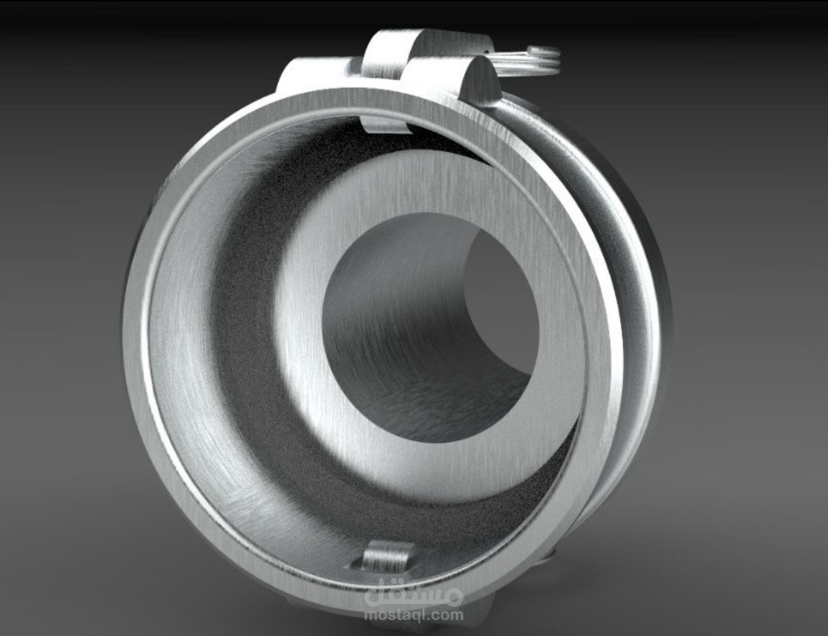 تصميم Coupling (Cam-and-Groove Hose Coupling) باستخدام SOLIDWORKS