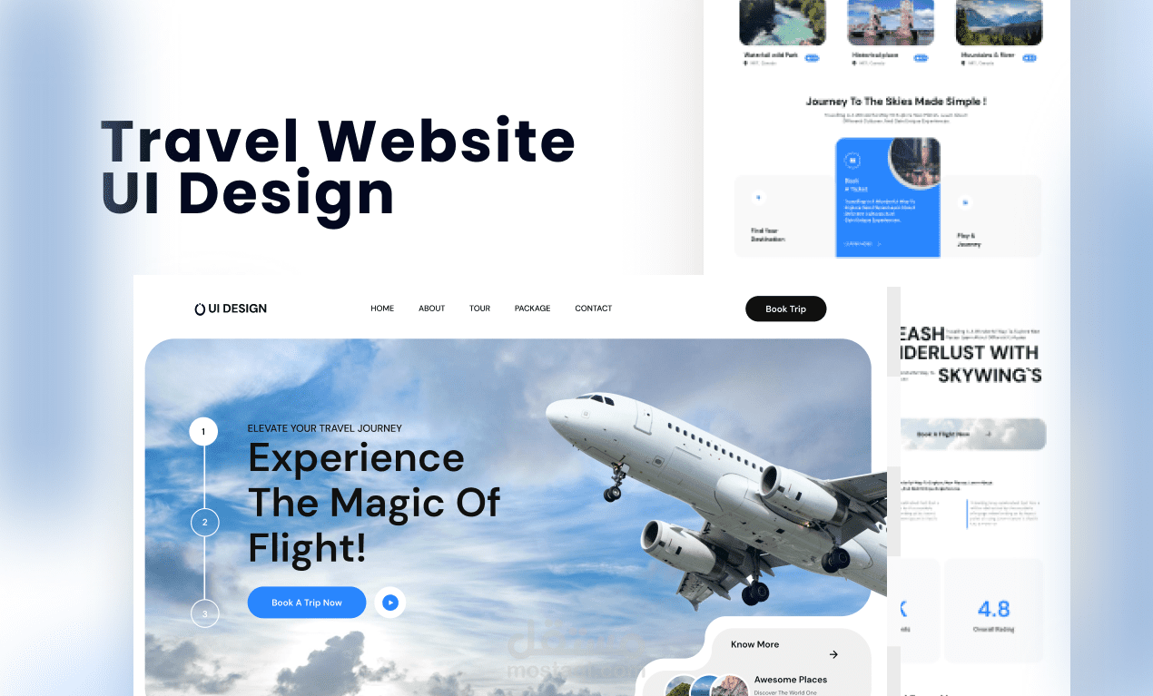 Travel website UI Design