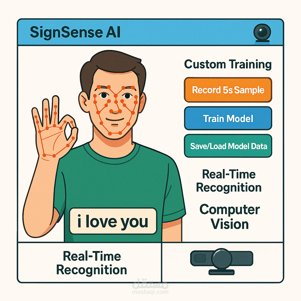 برنامج SignSense AI للغة الإشارة AI
