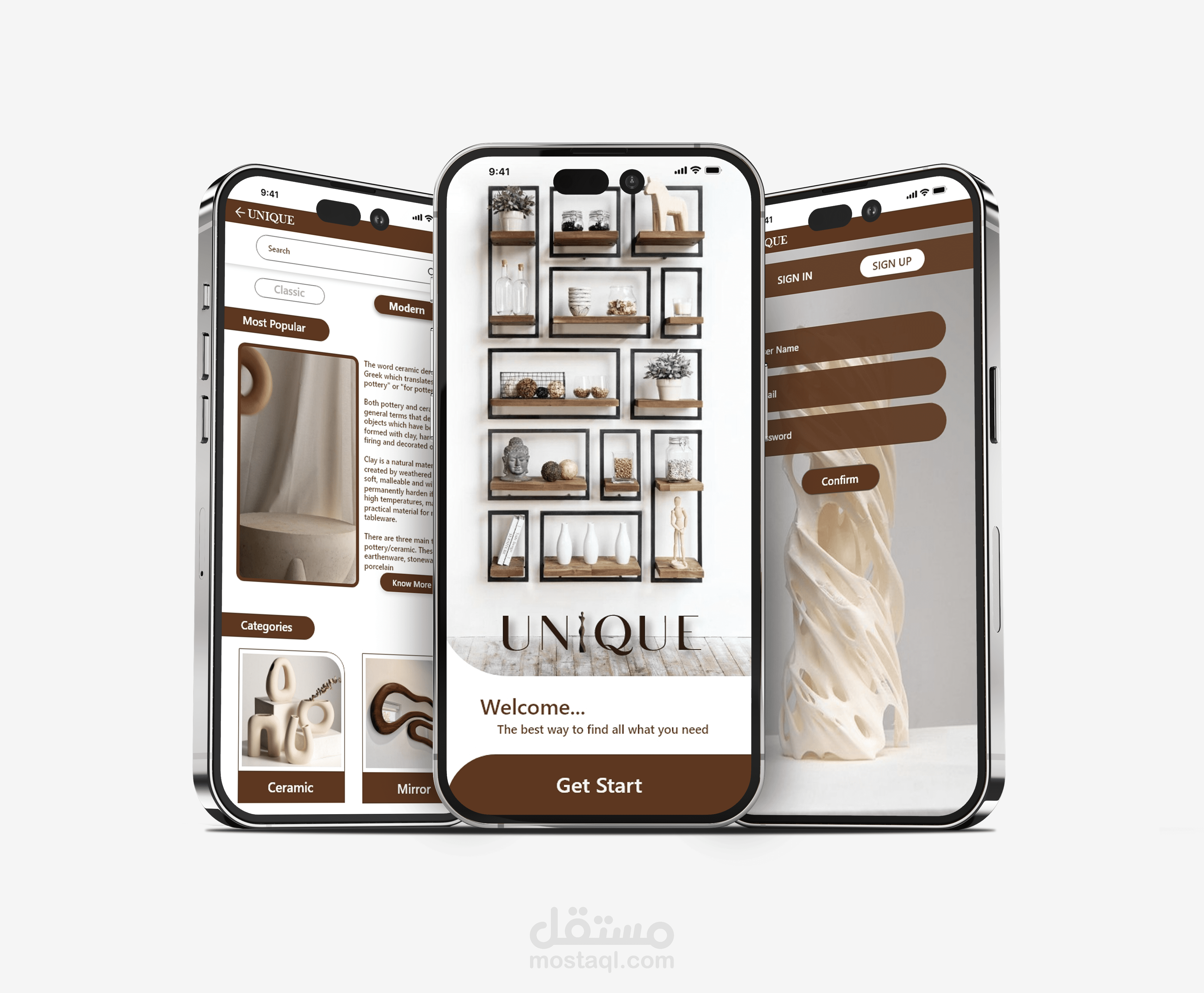 تطبيق موبايل Unique