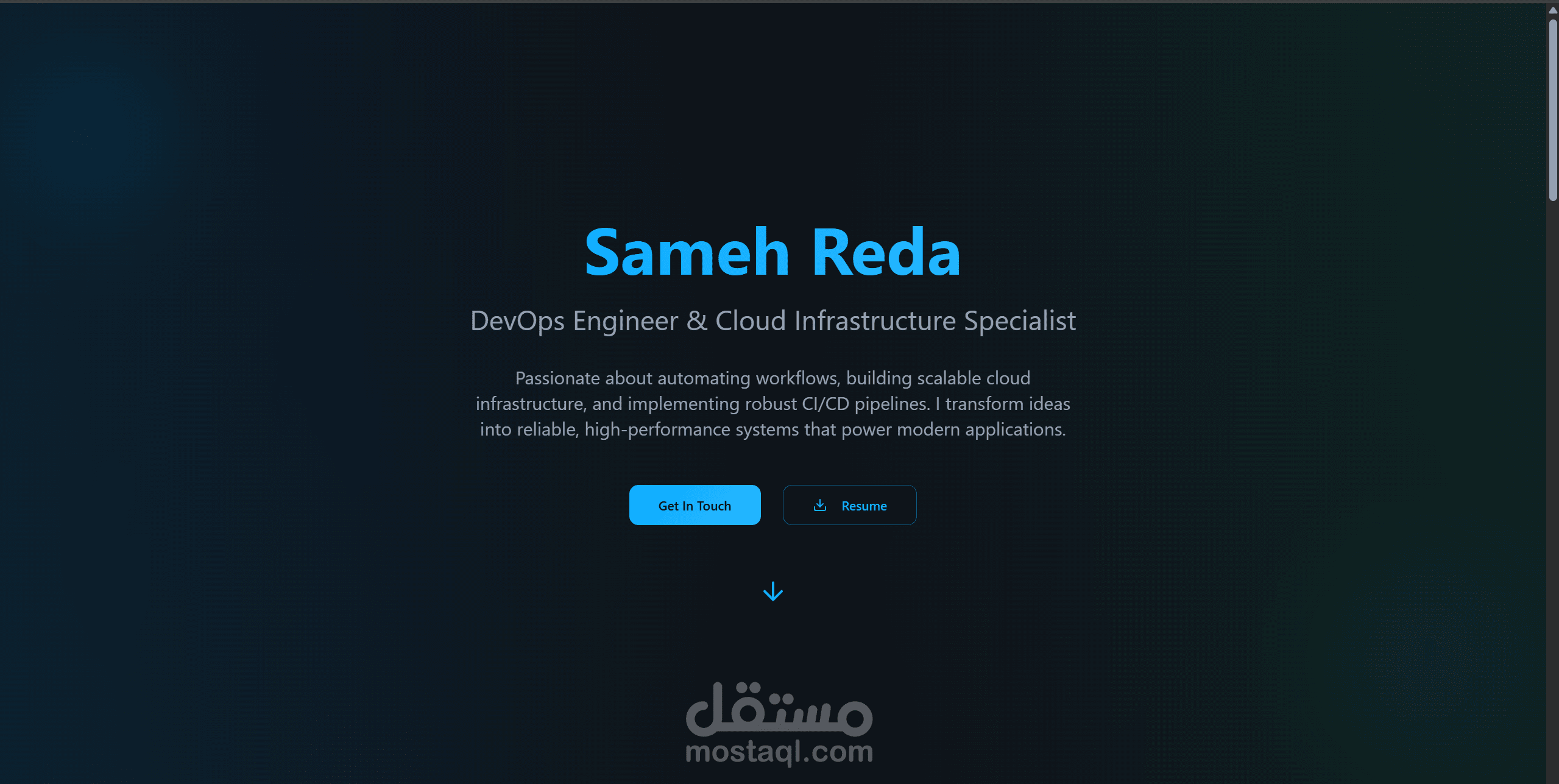 موقع ويب لعرض اعمالي