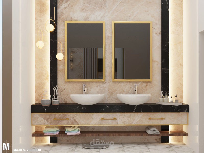 تصميم منطقة المغاسل